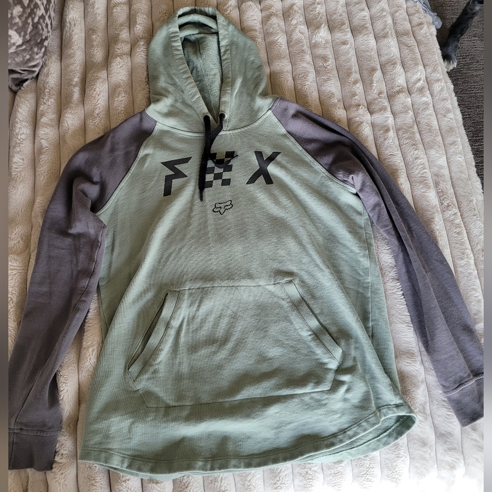 Fox Mint and Charcoal Hoodie